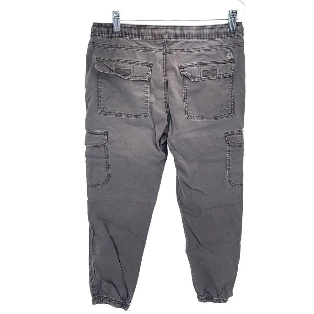 Union Bay Boys Cargo Jogger Pants Pull On Outdoor Stretch Gray Large 14/16